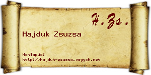 Hajduk Zsuzsa névjegykártya