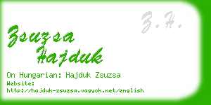 zsuzsa hajduk business card